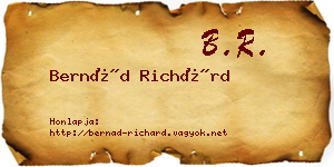 Bernád Richárd névjegykártya