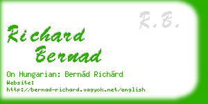 richard bernad business card