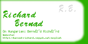 richard bernad business card